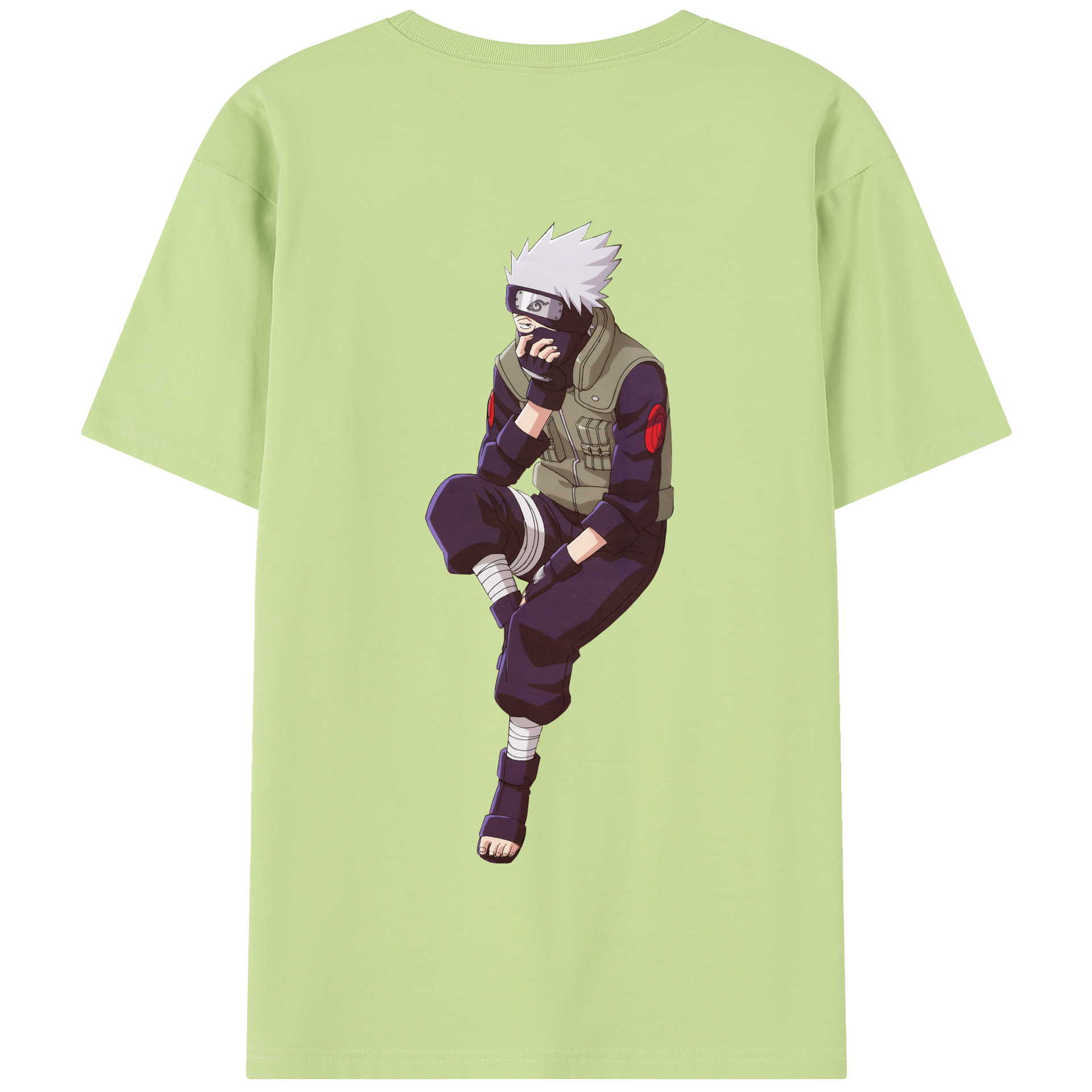 （画像用） NARUTO -ナルト- はたけ カカシ Hatake Kakashi 綿100％半袖Tシャツ（背面プリント）